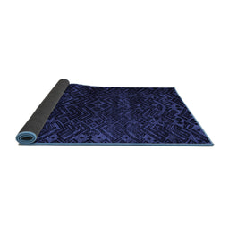 Sideview of Abstract Blue Modern Rug, abs4648blu