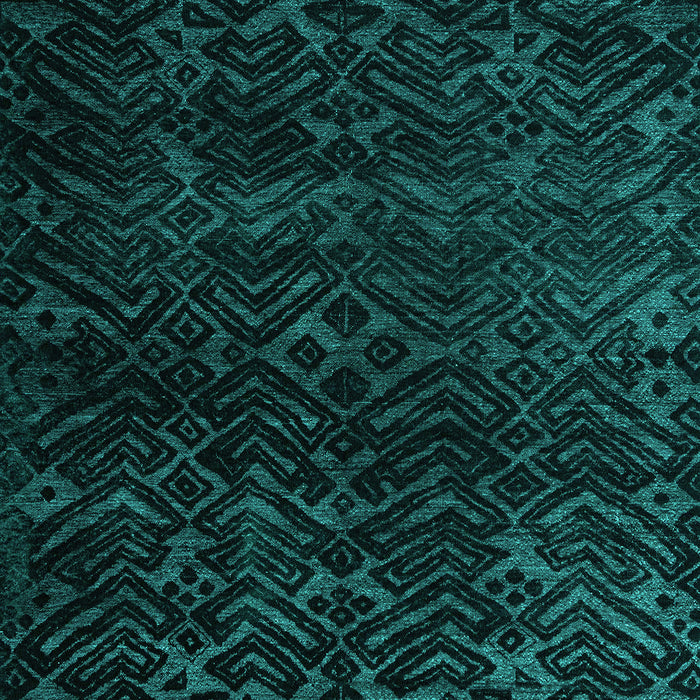 Machine Washable Abstract Turquoise Modern Area Rugs, wshabs4648turq