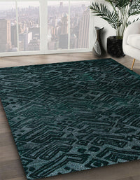 Abstract Black Modern Rug, abs4648