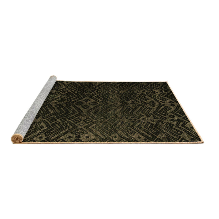 Sideview of Machine Washable Abstract Brown Modern Rug, wshabs4648brn