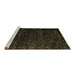 Sideview of Machine Washable Abstract Brown Modern Rug, wshabs4648brn