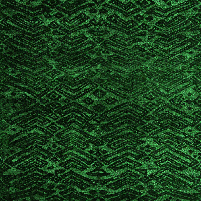 Square Machine Washable Abstract Green Modern Area Rugs, wshabs4648grn