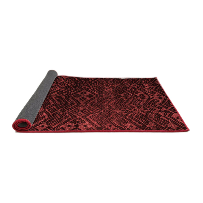 Abstract Red Modern Area Rugs