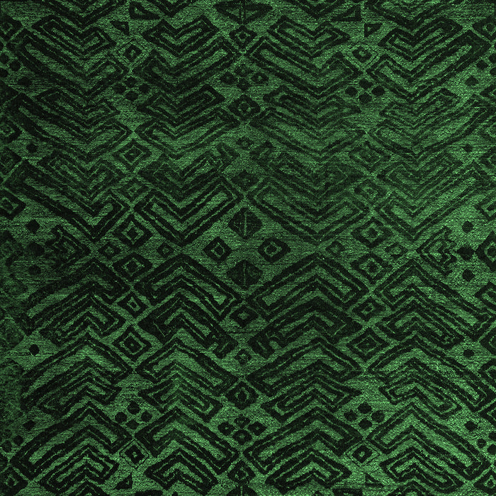 Machine Washable Abstract Emerald Green Modern Area Rugs, wshabs4648emgrn