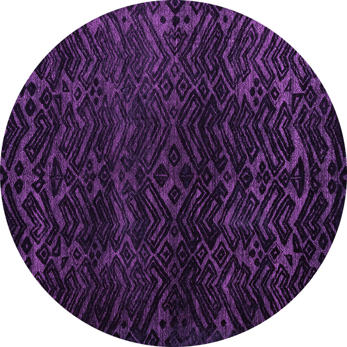 Round Abstract Pink Modern Rug, abs4648pnk