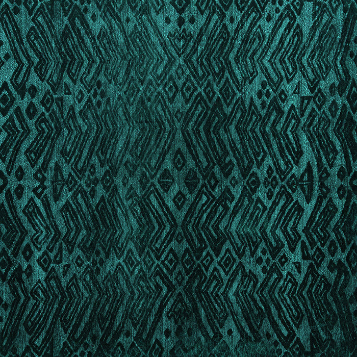 Square Abstract Turquoise Modern Rug, abs4648turq