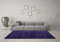 Machine Washable Abstract Purple Modern Rug, wshabs4648pur