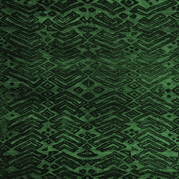 Square Machine Washable Abstract Emerald Green Modern Area Rugs, wshabs4648emgrn
