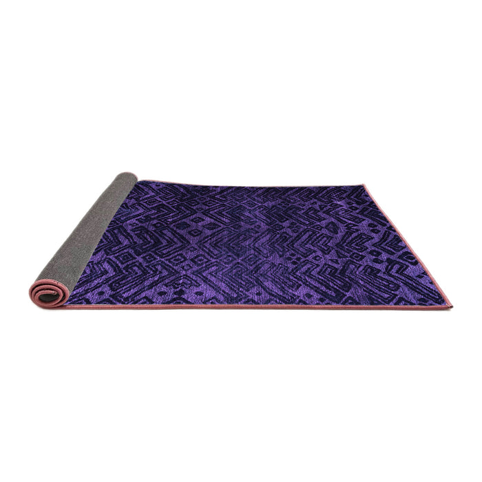 Sideview of Abstract Purple Modern Rug, abs4648pur