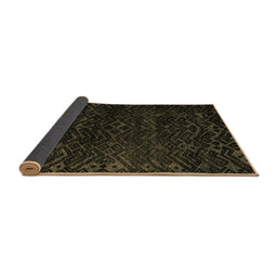 Sideview of Abstract Brown Modern Rug, abs4648brn