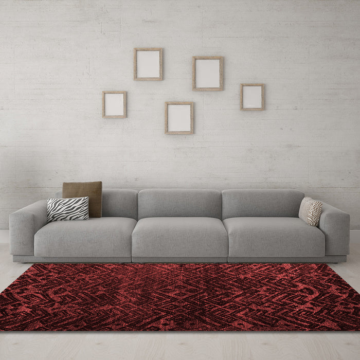 Modern Red Washable Rugs