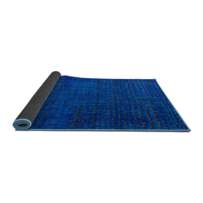 Sideview of Abstract Blue Modern Rug, abs4649