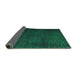 Sideview of Abstract Green Modern Rug, abs4649grn