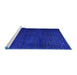 Sideview of Machine Washable Abstract Blue Modern Rug, wshabs4649blu