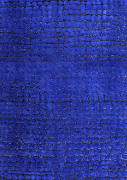 Abstract Blue Modern Rug, abs4649blu