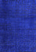 Abstract Blue Modern Rug, abs4649blu