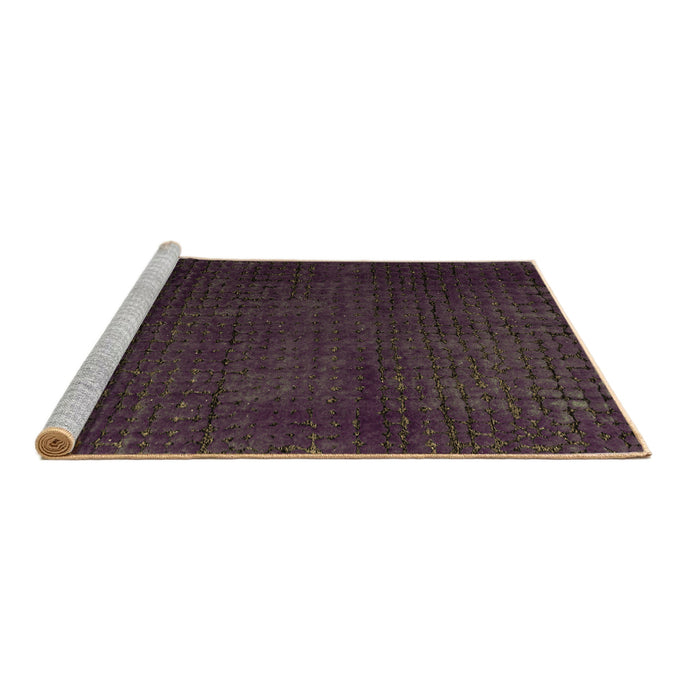 Sideview of Machine Washable Abstract Brown Modern Rug, wshabs4649brn