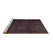 Sideview of Machine Washable Abstract Brown Modern Rug, wshabs4649brn