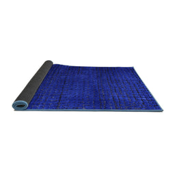 Sideview of Abstract Blue Modern Rug, abs4649blu