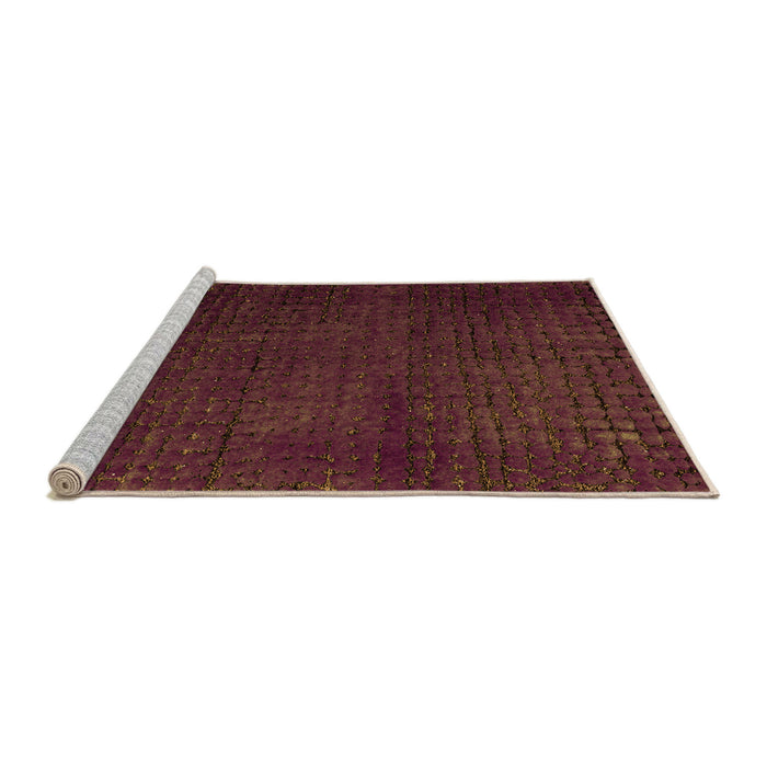 Sideview of Machine Washable Abstract Orange Modern Area Rugs, wshabs4649org