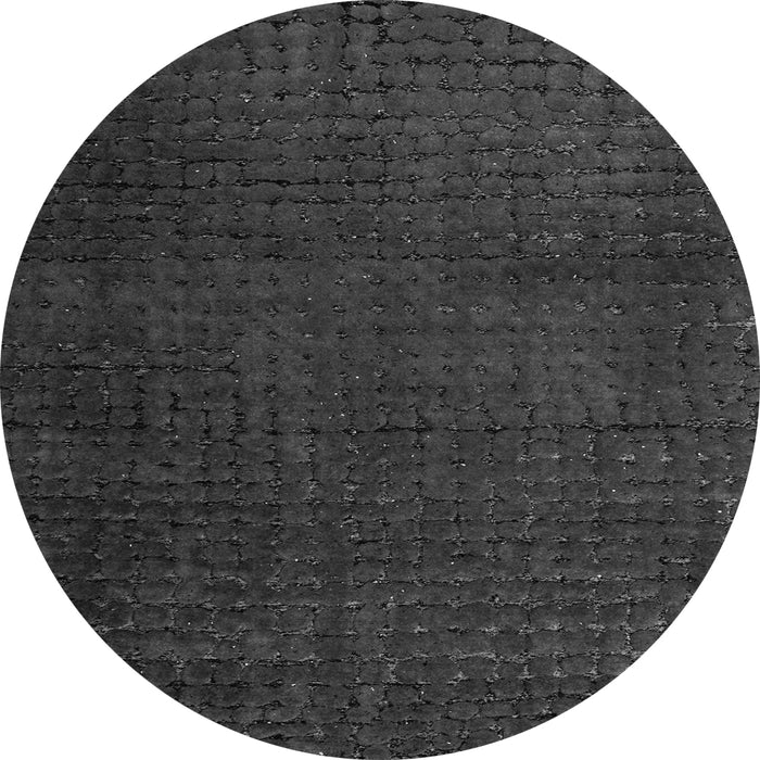 Round Machine Washable Abstract Gray Modern Rug, wshabs4649gry