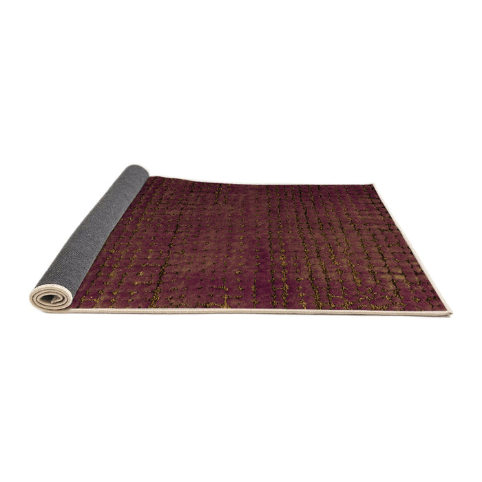 Sideview of Abstract Orange Modern Rug, abs4649org