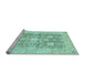 Sideview of Machine Washable Abstract Light Blue Modern Rug, wshabs464lblu