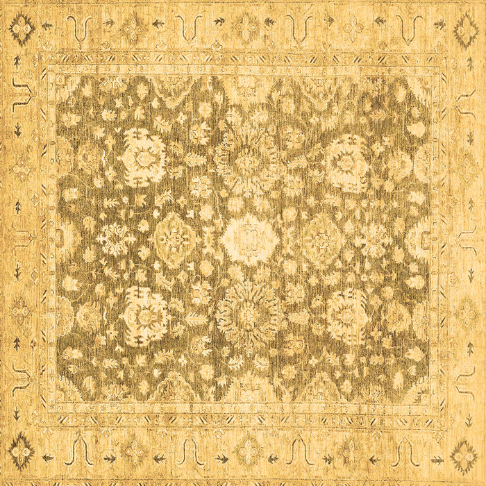 Square Abstract Brown Modern Rug, abs464brn