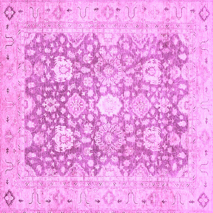 Square Machine Washable Abstract Purple Modern Area Rugs, wshabs464pur