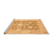 Sideview of Machine Washable Abstract Orange Modern Area Rugs, wshabs464org