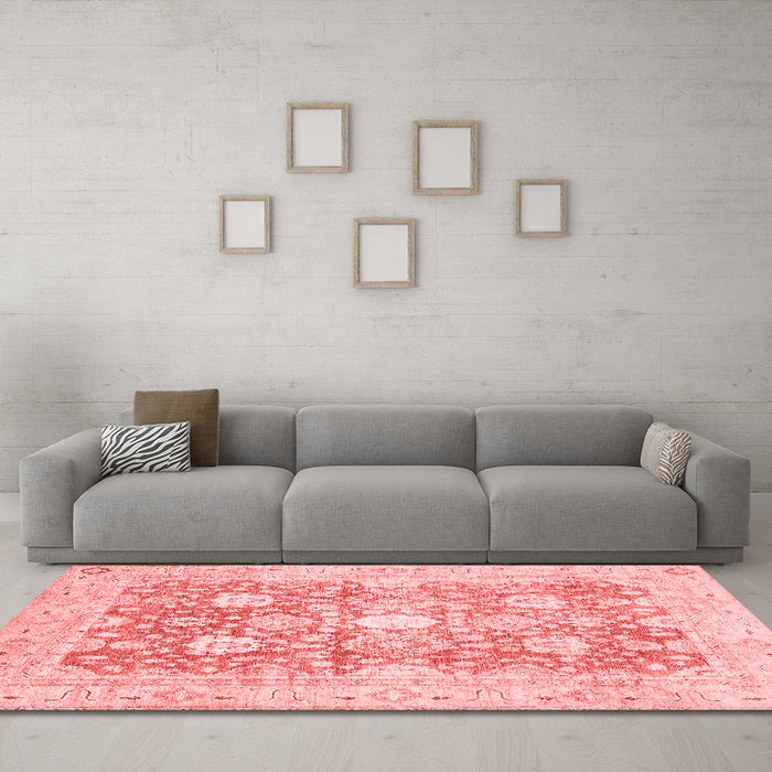 Modern Red Washable Rugs