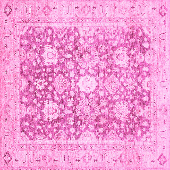 Square Machine Washable Abstract Pink Modern Rug, wshabs464pnk