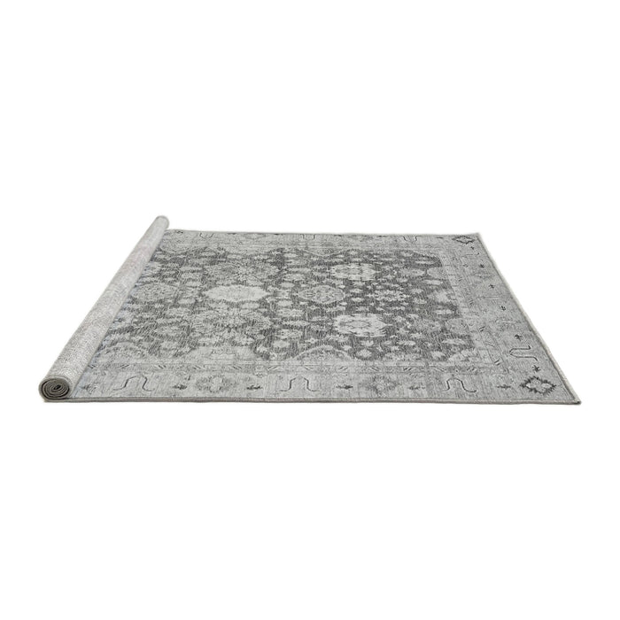 Sideview of Machine Washable Abstract Gray Modern Rug, wshabs464gry