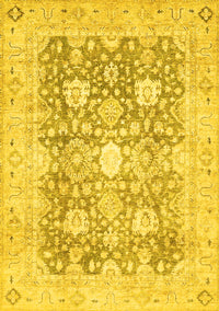 Abstract Yellow Modern Rug, abs464yw