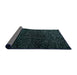 Sideview of Abstract Dark Blue Grey Blue Modern Rug, abs4650