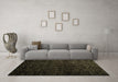 Machine Washable Abstract Brown Modern Rug in a Living Room,, wshabs4650brn