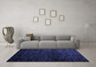 Machine Washable Abstract Blue Modern Rug in a Living Room, wshabs4650blu