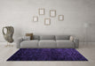 Machine Washable Abstract Purple Modern Area Rugs in a Living Room, wshabs4650pur