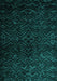 Machine Washable Abstract Turquoise Modern Area Rugs, wshabs4650turq