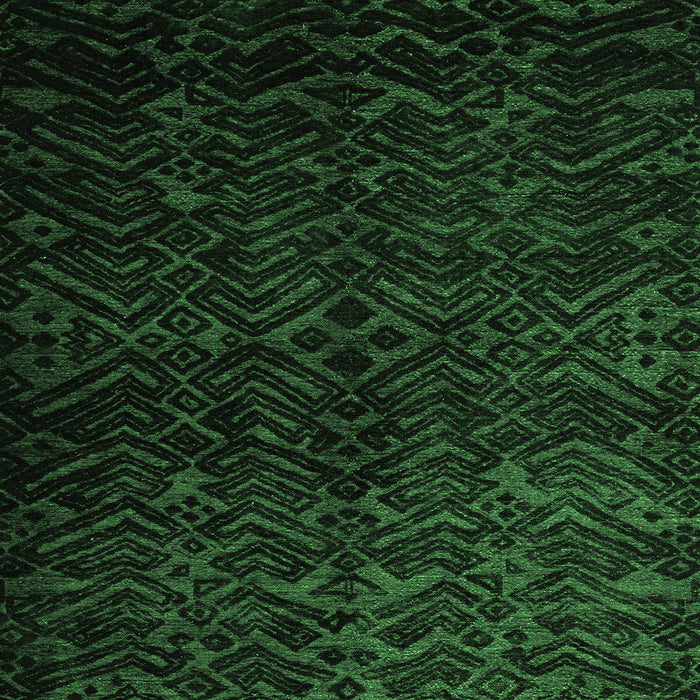 Square Machine Washable Abstract Emerald Green Modern Area Rugs, wshabs4650emgrn