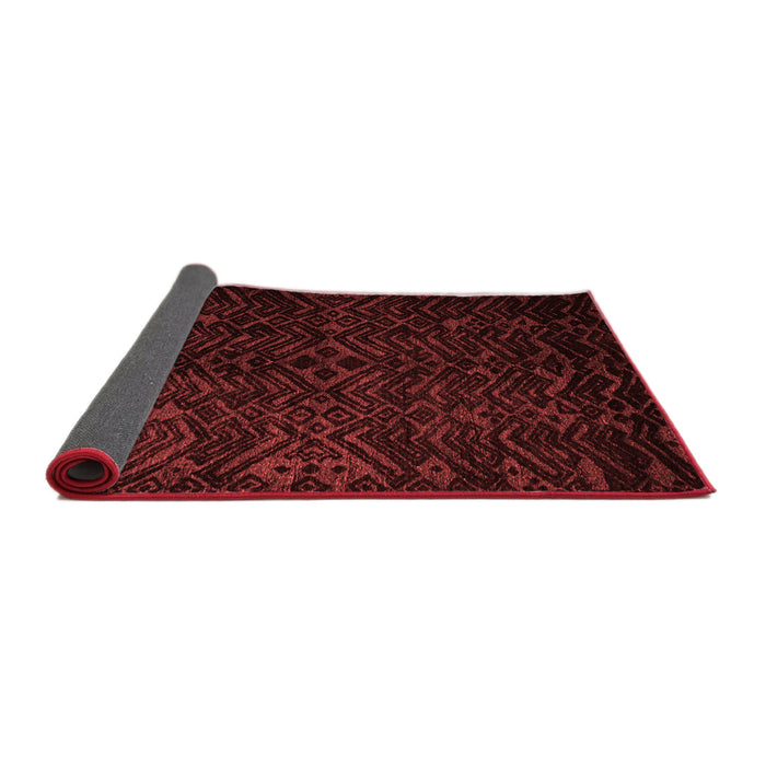 Abstract Red Modern Area Rugs