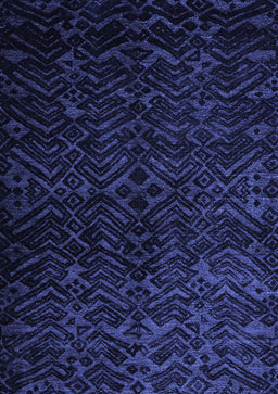 Abstract Blue Modern Rug, abs4650blu