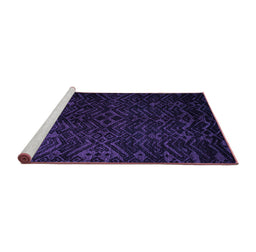 Sideview of Machine Washable Abstract Purple Modern Area Rugs, wshabs4650pur