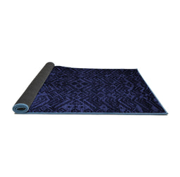 Sideview of Abstract Blue Modern Rug, abs4650blu