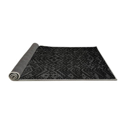 Sideview of Abstract Gray Modern Rug, abs4650gry
