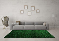 Machine Washable Abstract Green Modern Rug, wshabs4650grn