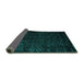 Sideview of Abstract Turquoise Modern Rug, abs4650turq