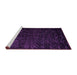 Sideview of Machine Washable Abstract Pink Modern Rug, wshabs4650pnk