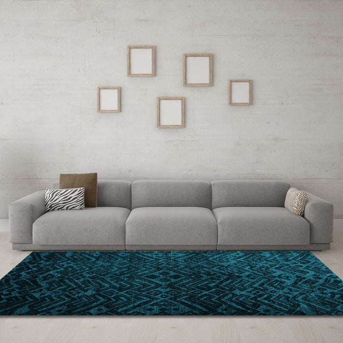 Machine Washable Abstract Light Blue Modern Rug in a Living Room, wshabs4650lblu