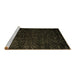 Sideview of Machine Washable Abstract Brown Modern Rug, wshabs4650brn